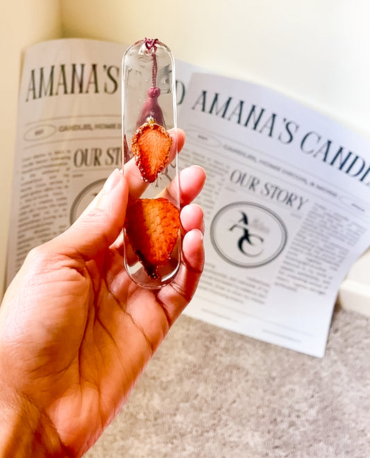Fruity Resin Bookmark with Tassel – Handmade with Real Fruit Slices