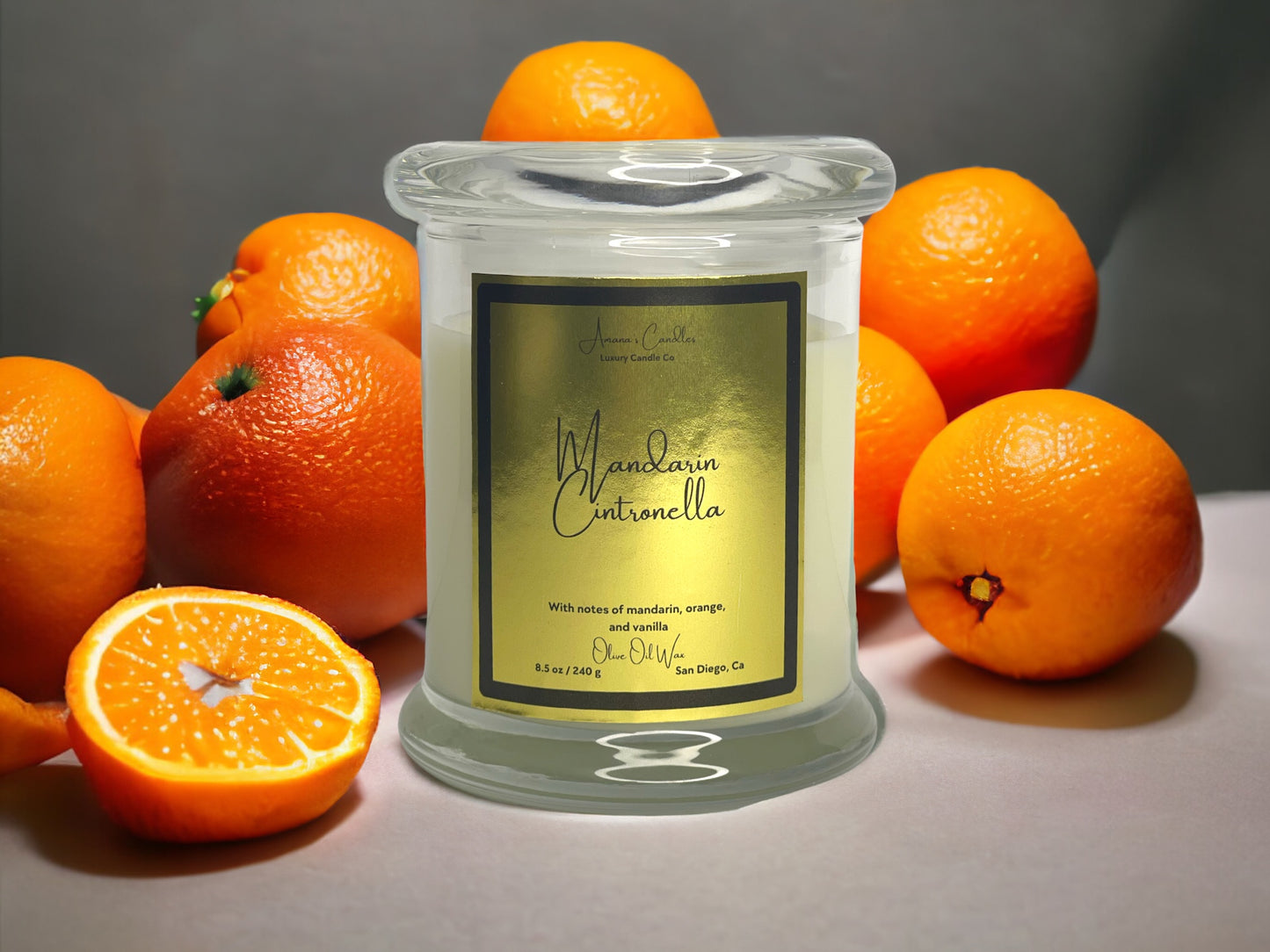 Mandarin Citronella Luxury Candle