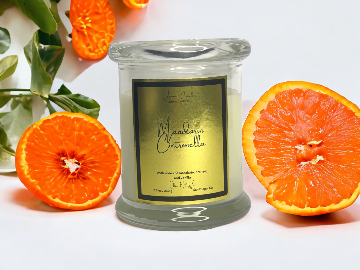 Mandarin Citronella Luxury Candle