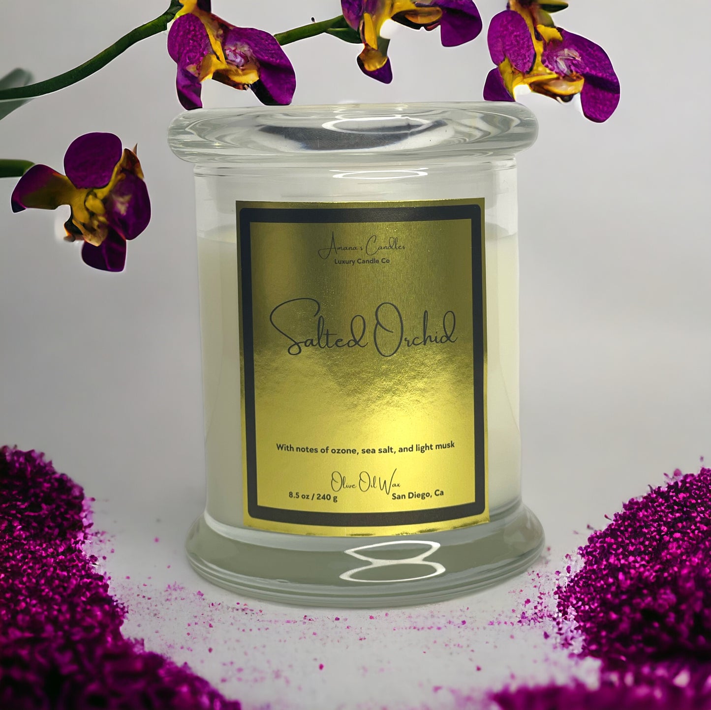 Salted Orchid Luxury Candle