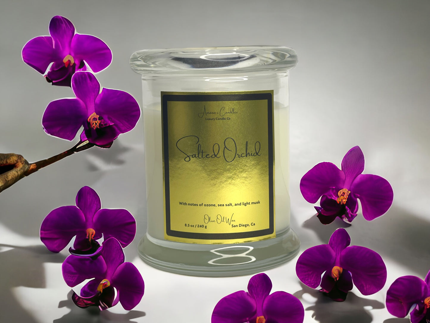 Salted Orchid Luxury Candle