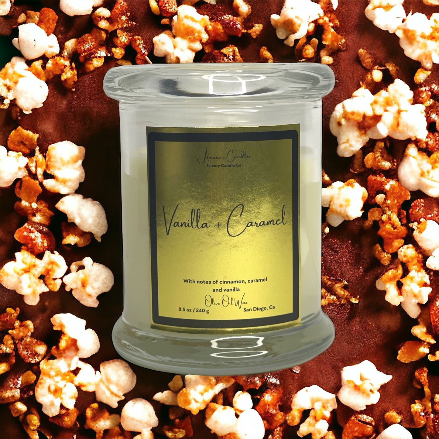 Vanilla + Caramel Luxury Candle