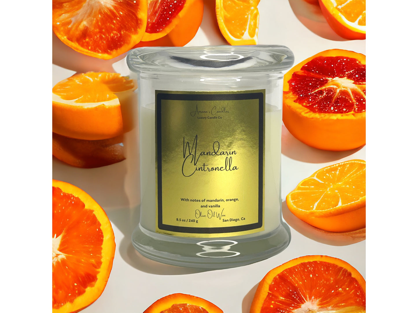 Mandarin Citronella Luxury Candle