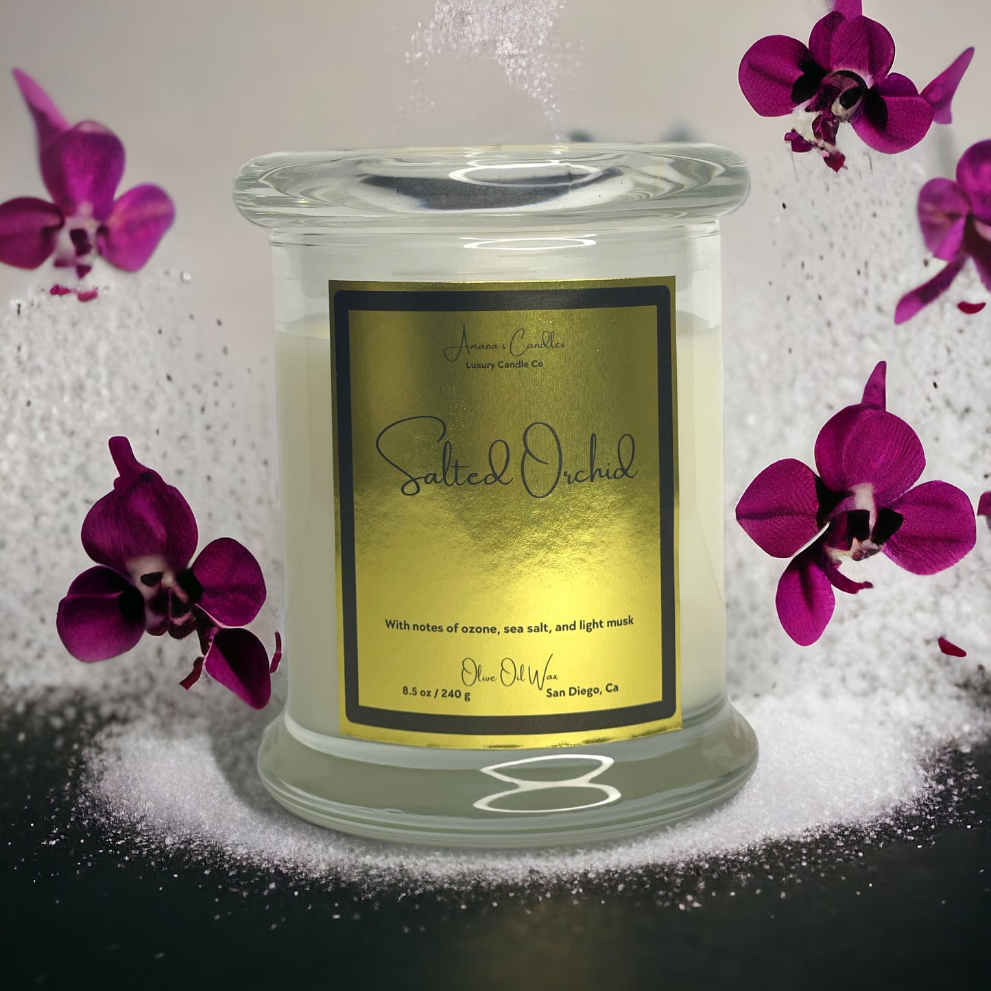 Salted Orchid Luxury Candle